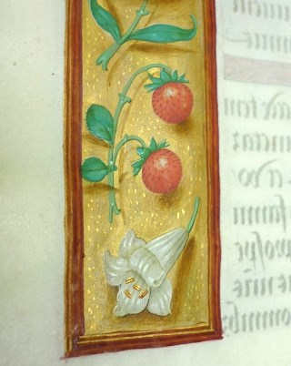 Flämisches Stundenbuch der Maria von Medici, Pinselgold mit verriebenen Pigmenten auf fol. 63v